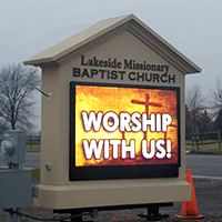 Church Sign for Lakeside Missionary Baptist Church