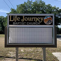 Church Sign for Life Journey Baptist Church