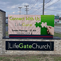 Church Sign for Lifegate Church