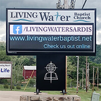 Church Sign for Living Water Baptist Church