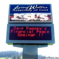 Church Sign for Living Waters Assembly of God