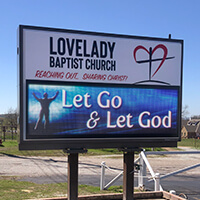 Church Sign for Lovelady Baptist Church
