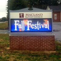 Church Sign for Macland Baptist Church