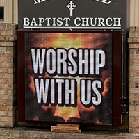 Church Sign for Marquez Baptist Church