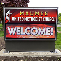 Church Sign for Maumee United Methodist Church