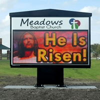 Church Sign for Meadows Baptist Church