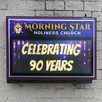 Church Sign for Morning Star Holiness Church