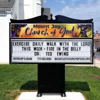 Church Sign for Mount Joy Church of God