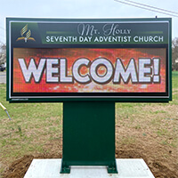 Church Sign for Mt. Holly Seventh-day Adventist
