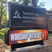 Church Sign for Muskegon Seventh-day Adventist Church