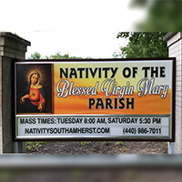 Church Sign for Nativity of the Blessed Virgin Mary