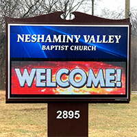 Church Sign for Neshaminy Valley Baptist Church