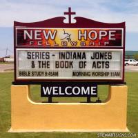 Church Sign for New Hope Fellowship