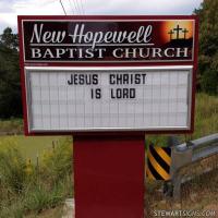 Church Sign for New Hopewell Baptist Church