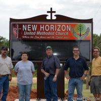 Church Sign for New Horizon United Methodist Church