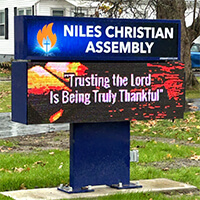 Church Sign for Niles Christian Assembly