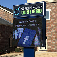 Church Sign for North Rome Church of God