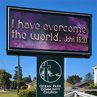 Church Sign for Ocean Park Community Church