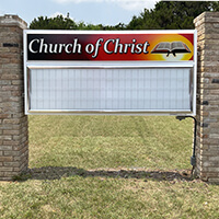 Church Sign for Park Lake Church of Christ
