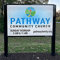 Church Sign for Pathway Community Church
