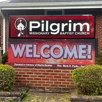 Church Sign for Pilgrim Missionary Baptist Church