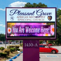 Church Sign for Pleasant Grove AME Church