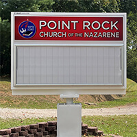 Church Sign for Point Rock Church