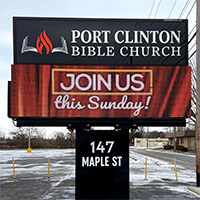 Church Sign for Port Clinton Bible Church
