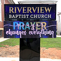 Church Sign for Riverview Baptist Church