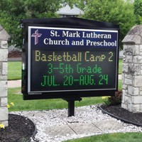 Church Sign for St Mark Lutheran Church