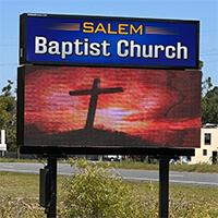 Church Sign for Salem Baptist Church
