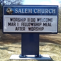 Church Sign for Salem Church
