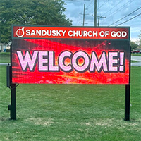 Church Sign for Sandusky Church of God