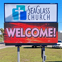 Church Sign for Seaglass Church