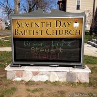 Church Sign for Seventh-day Baptist Church
