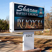 Church Sign for Sharon Baptist Church