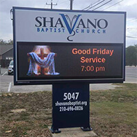 Church Sign for Shavano Baptist Church