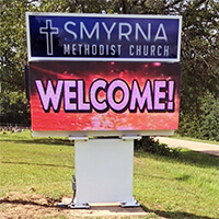 Church Sign for Smyrna Methodist Church
