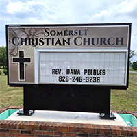 Church Sign for Somerset Christian Church