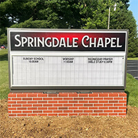 Church Sign for Springdale Chapel