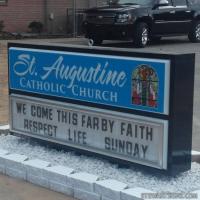 Church Sign for St Augustine Catholic  Church