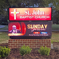 Church Sign for St John Baptist Church