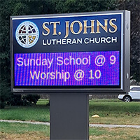 Church Sign for St. Johns Lutheran Church