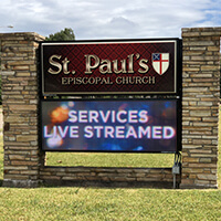 Church Sign for St. Paul's Episcopal Church