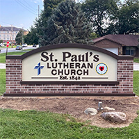 Church Sign for St. Paul's Lutheran Church