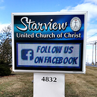 Church Sign for Starview United Church of Christ