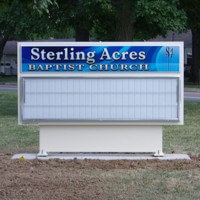 Church Sign for Sterling Acres Baptist Church