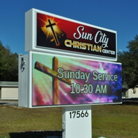 Church Sign for Sun City Christian Center