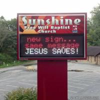 Church Sign for Sunshine Free Will Baptist Church