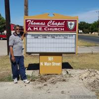 Church Sign for Thomas Chapel A. M. E. Church